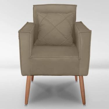 Imagem de Cadeira Poltrona Para Sala Quarto Confortável E Reforçada Minimalista 