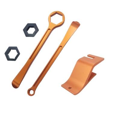 Imagem de Kit de ferramentas de ferro para pneu de motocicleta, alavancas Raceline, chave sextavada, chave inglesa, mudança de pneu 10 mm, 13 mm, 32 mm, 27 mm, 22 mm, 0,87 polegadas, 1,06 polegadas, 0,51