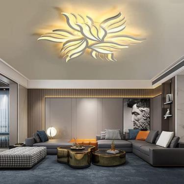 Imagem de Luzes de teto LED Quarto Sala de estar Regulável com controle remoto Luz moderna Design de flores Luminária de teto Luminária de teto embutida Iluminação para sala de jantar Cozinha Ilha Ban