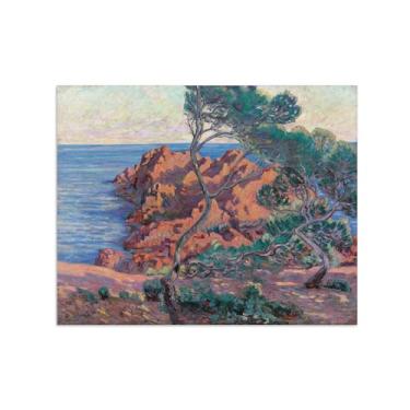 Imagem de Armand Guillaumin Famoso Arte de Parede Pôster-Impressões em Tela para sala de estar-Reprodução pinturas(Ilha 2) 60x80cm Sem Moldura