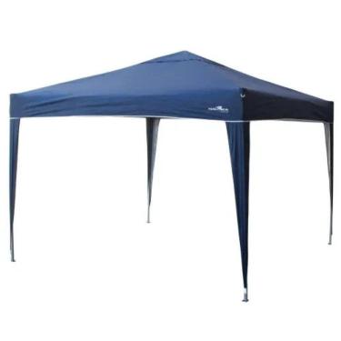 Imagem de Gazebo Sanfonado NTK Trixx 3x3m Azul com Proteção Solar UV 50 e Estrutura Reforçada
