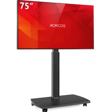 Imagem de Suporte de TV AOKCOS Rolling para TVs de 43 a 75 polegadas com rotação