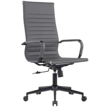 Imagem de Cadeira de Escritório Manhattan Black Presidente Estofada em PU - Tatu