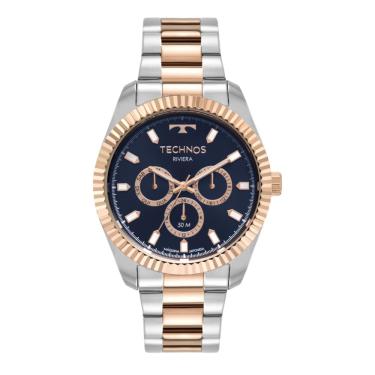 Imagem de Relógio Technos Masculino Ref: 6p79cb/1a Multifunção Riviera Bicolor