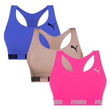 Imagem de Kit 3 Tops Puma Nadador Sem Costura Feminino