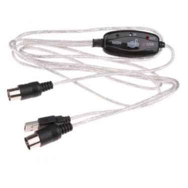 Imagem de Cabo Adaptador Conversor Audio Midi Interface Usb Suporte
