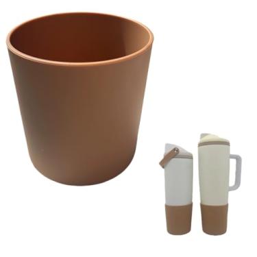 Imagem de KPWIN Bota para Owala 1,134 g FreeSip Sway, bota superior de silicone para Owala FreeSip Sway 850 g, capa protetora antiderrapante para copo e garrafa Freesip Sway (marrom claro)