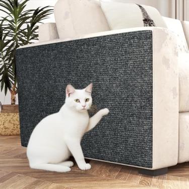 Imagem de Decotalk Adesivo de arranhador de parede para gatos de 60 x 192 cm, protetor de móveis para gatos em ambientes internos, faça você mesmo, arranhador, protetor de sofá para gatos, tapete para canto de