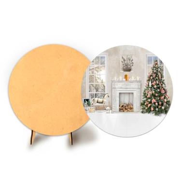 Imagem de Painel Redondo 50cm C Elastico Natal + Suporte MDF (NAT099)