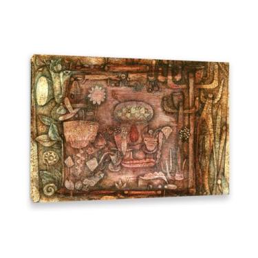 Imagem de Paul Klee Arte de Parede Teatro Botânico Pôster Surrealismo Impressão de Arte em Tela por Paul Klee Pintura Quadro Arte Quarto Sala de Estar Escritório Decoração de Parede 100 x 70 cm Emoldurado