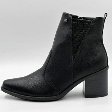 Imagem de Bota Piccadilly Cano Curto Salto Bloco Médio Feminina-Feminino
