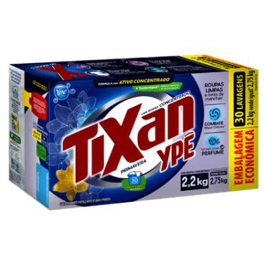 Imagem de Lava-Roupas Pó Concentrado Primavera Tixan Ypê Caixa 2,2kg Embalagem Econômica