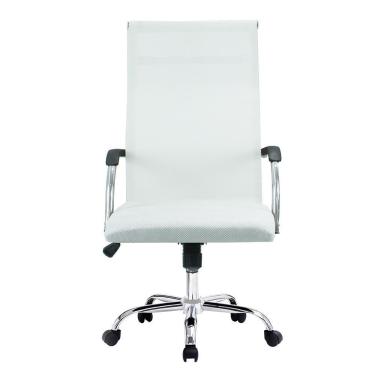 Imagem de Cadeira de Escritório Esteirinha Tela Mesh Base Cromada com Rodinha Fortt Salta Branca - CEF04-P
