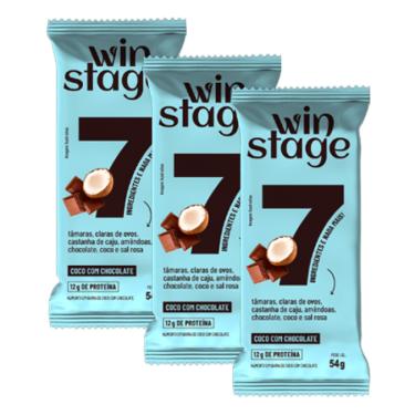 Imagem de Kit 3X: Barra de Proteína Coco com Chocolate WinStage 54g