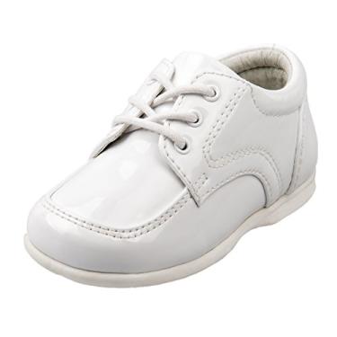 Imagem de Tênis para meninos Josmo First Steps Walking (Infantil, Infantil), White Patent, 7 Toddler