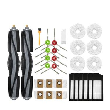 Imagem de Compatible With Ecovacs Deebot X1 Omni Accesories Robot Vacuum Cleaner Mop Cloth Dust Bag HEPA Filter Main Brush Rag Replaceable Spare Parts(Red)