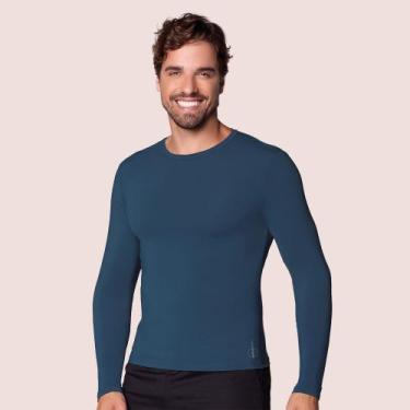 Imagem de Camiseta Selene Manga Longa De Proteção Solar UV50+ Masculina Lisa Bás