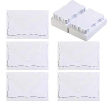 Imagem de Mini envelopes brancos Toperd, pacote com 100, 10 x 7 cm, com cartões