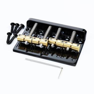 Imagem de Baixo elétrico Bridge OVSAL Black com selas de latão