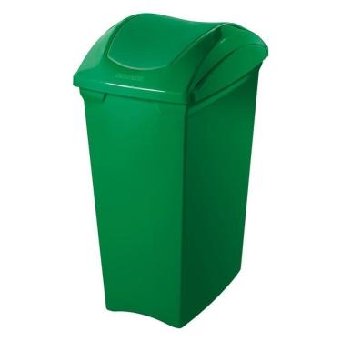 Imagem de Lixeira Cesto Plástico Seletiva Verde 40 L Basculante