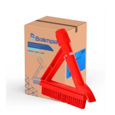 Imagem de Bralimpia Escova Para Rejunte, Kit c/4 uni. Vermelho