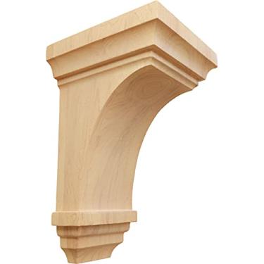 Imagem de Ekena Millwork CORW03X03X06JERO-CAE-16 8,8 cm L x 8,9 cm P x 15,2 cm A Mini Corbel de Madeira Jefferson, Carvalho Vermelho (pacote com 6), 3 x 3 x 3 unidades