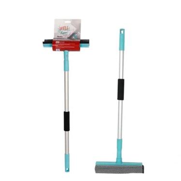 Imagem de Rodo E Esponja 2em1 Cabo Extensível Retrátil Inox Leve Janel