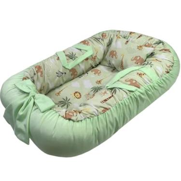 Imagem de Ninho Redutor Bebê Linha Safari – Conforto e Proteção para Menino e Menina no Berço (SAFARI VERDE)