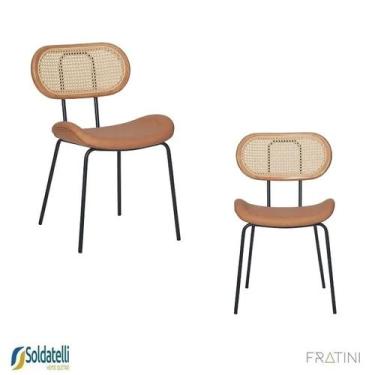 Imagem de Kit 2 Cadeiras Design Toscana Base Preta ou Champagne Várias Cores Fra