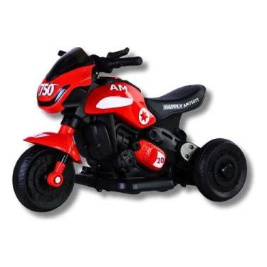 Imagem de Moto Elétrica Infantil 6V Race Com Luz e Sons Unitoys, Vermelho