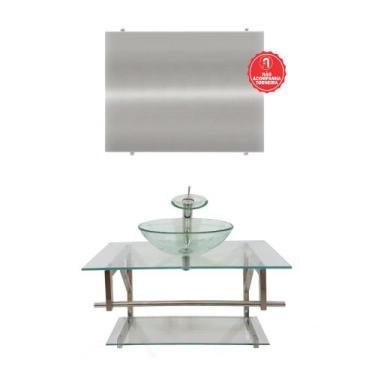 Imagem de Gabinete de Vidro 80cm para Banheiro Noruega - EKASA, Incolor