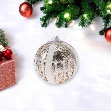 Imagem de Generic 1 peça de enfeites de bolas de Natal redondas tipo Ho espuma tom dourado 8 cm