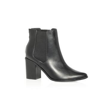 Imagem de City Chic Botas femininas de cano curto - Aniyah, Preto, 12 Wide