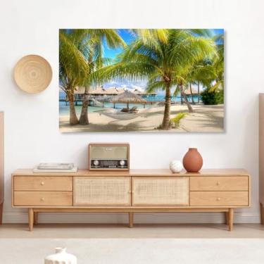 Imagem de Capa de TV Capa contra poeira universal para ambientes internos 81.3-203.2 cm Capas de proteção de tela LCD LED impressão paisagem para monitor curvo/plano decorativo-Azul-4#||132.1 cm (125*75 cm)