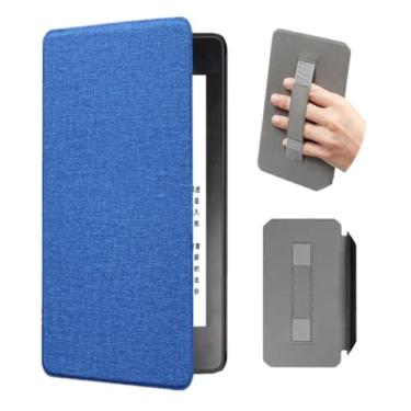 Imagem de Akacy Capa com textura de tecido totalmente nova com alça para Kindle paperwhite 17.3 cm 11th Case, leve e segura para água, capa protetora dobrável geração 2021 versão (5)