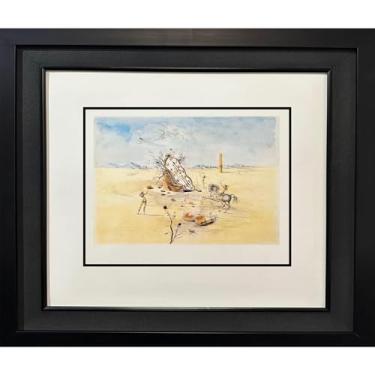 Imagem de Arte emoldurada e pôsteres - Cavaleiro cósmico de Salvador Dali - pôsteres para estética de quarto - Pinturas de decoração de parede de madeira preta - Impressão em papel de pano sem ácido - Arte de