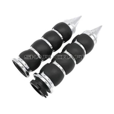 Imagem de Punhos De Borracha Flame Spike Billet Para Harley, Honda, Kawasaki, Su