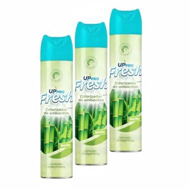 Imagem de Kit 3 Odorizadores de Ambiente Aerossol 400ml Bambu Up Fresh Perfume Duradouro