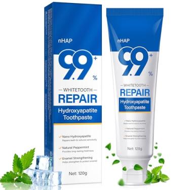 Imagem de Pasta de dente de hidroxiapatita, reparo de esmalte e prevenção de cáries - Sabor de menta fresca, sem flúor, clareamento, hálito fresco para uso diário, 1 pacote