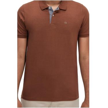 Imagem de Camisa Polo Casual Masculina Ogochi 00749001 Marrom-Masculino