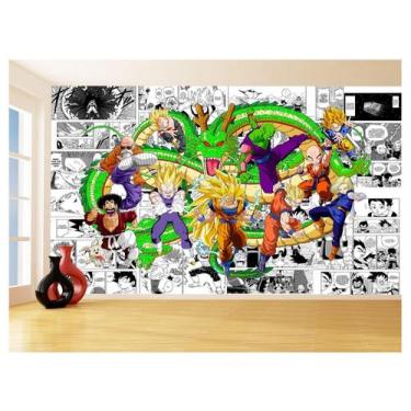 Imagem de Papel De Parede Dragon Ball Goku Vegeta Anime 3,5M Dbz214 - Você Decor
