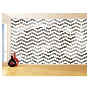 Imagem de Papel De Parede 3D Sala Chevron Zig Zag Listras 3,5M Zig117 - Você Dec