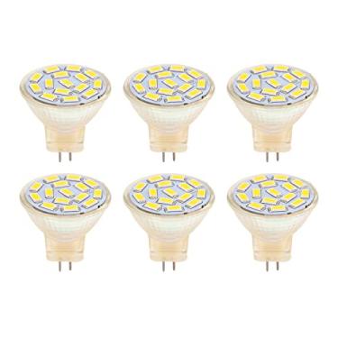 Imagem de MR11 GU4 Lâmpada LED de poupança de energia 270LM 15LED MR11 Contas de lâmpada de trilho para iluminação de paisagem 6 peças 12V 3W (luz quente)