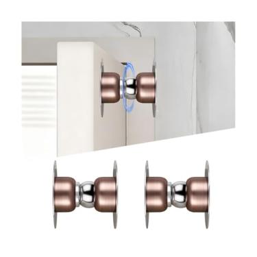 Imagem de FALVFUN 2 peças de suporte magnético para porta de trailer, trava de porta de acampamento de aço inoxidável magnético, sem perfuração, rolha de bagagem, universal para trailer, trailer de viagem