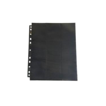 Imagem de 10 Folhas Fichário Preto 22,5x29 mm com 18 Bolsos 11 Furos - Central