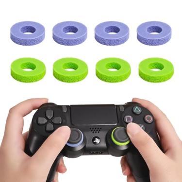 Imagem de Tandoler 8 Pack Handle Joystick Enhanced Buffer Ring for Playstation 5 Accessories, Gaming Accessories, for PS4, for PS5, for Xbox One, for Xbox Elite，Precision Rings for PS5（Green/Purple）