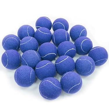 Imagem de URBEST Bolas de tênis avançadas com 20 unidades, bolas de tênis de treinamento para jogadores iniciantes, bolas de brinquedo de cachorro de estimação com bolsa de transporte de malha para bola de