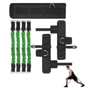Imagem de Treinador de salto vertical, conjunto de faixas de resistência ao tornozelo, equipamento de treino para salto, fitness, basquete, vôlei, futebol, tênis, equipamento de treinamento de força