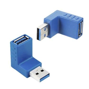Imagem de Emenda Adaptador 90 Graus USB A 3.1 Fêmea P/ USB A 3.1 Macho - CHIP SC
