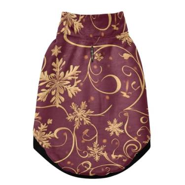 Imagem de SEHANY Casaco de Natal Flocos de Neve para Cães Pequenos, Super Quente À Prova de Vento, Jaqueta de Inverno Macia e Confortável para Clima de Neve Fria com Orifício de Coleira para Animais de